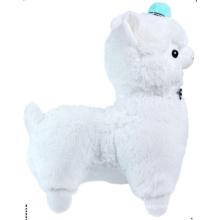 CHStoy Plush Toy Factory Custom Soft Stuffed Animal White Plush Alpaca With Tie And Hat